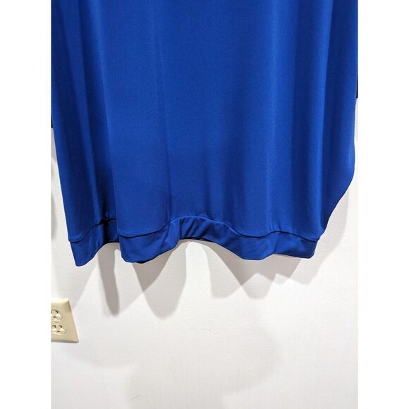 Joseph Ribkoff Blue Jersey Knit Batwing Cutout Sleeves Mini Tunic Dress 14 - Picture 5 of 7